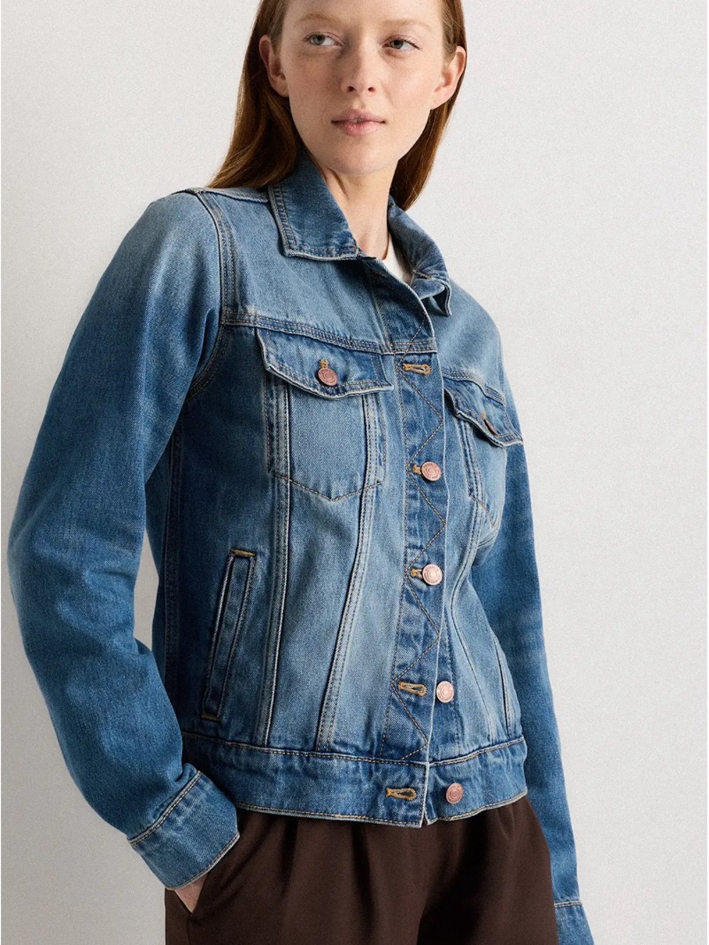Quince 100% Organic Cotton Denim Jacket Size XL NWT - Picture 3 of 6